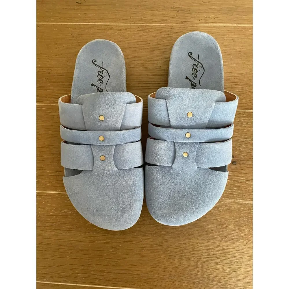 NEW Free people Sunday season mules 36 blue - Picture 1 of 6